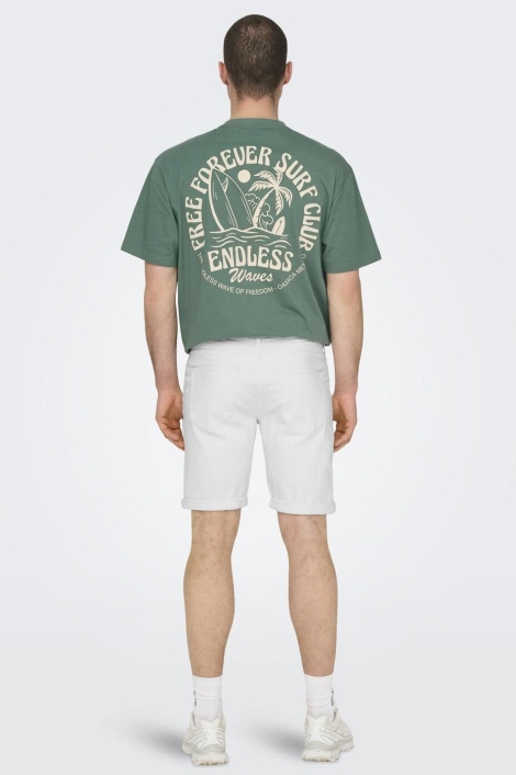 Only & Sons onsply white 9297 azg dnm shorts no